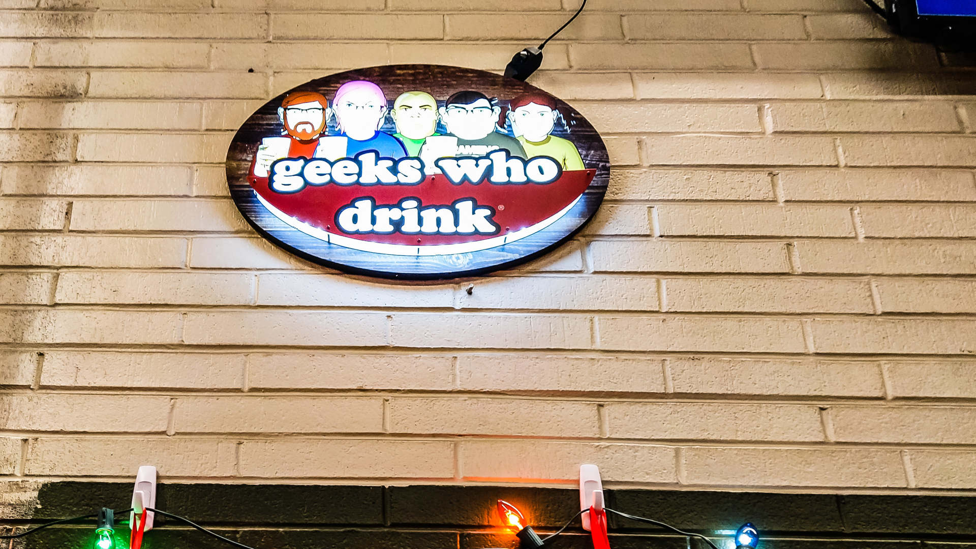 Tof Geeks bord bij de Tioga Sequoia brouwerij